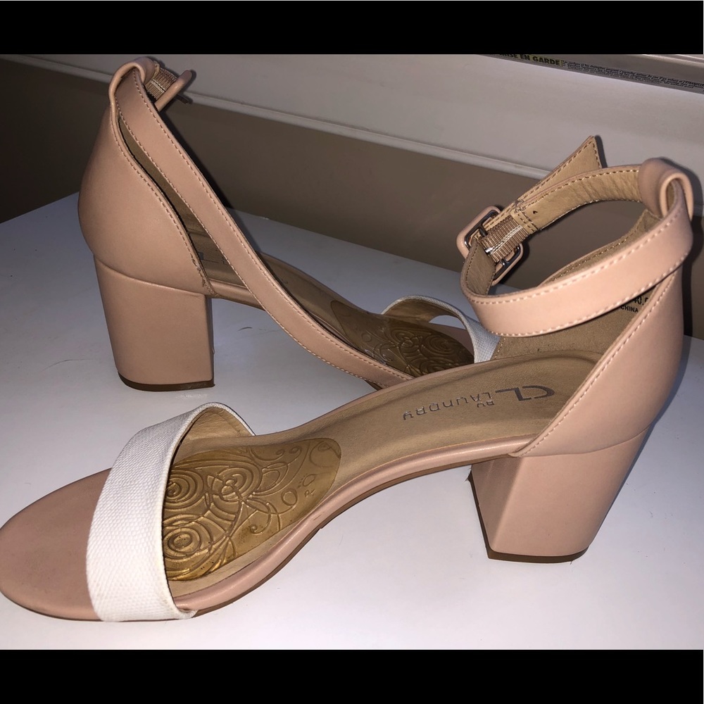 blush pink and white classic heels!